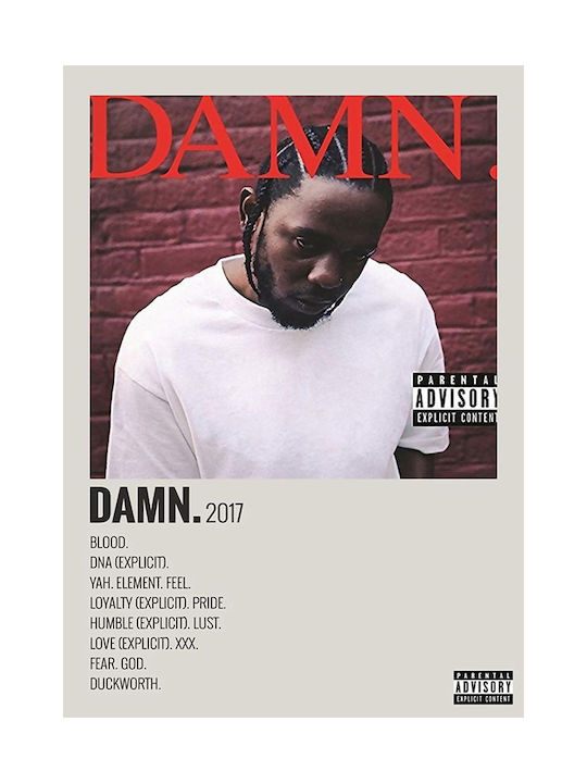 Music Poster Damn Kendrick Lamar Ms516 30cm X 40cm
