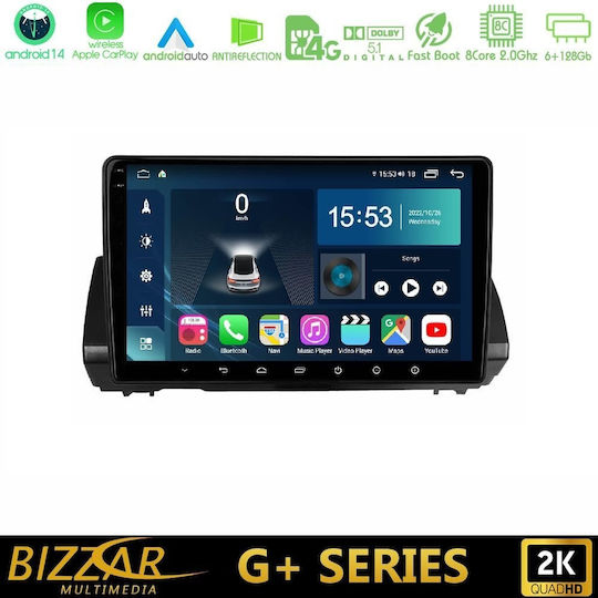 Bizzar Ηχοσύστημα Αυτοκινήτου για Renault Logan Dacia Sandero / Logan / Jogger 2021-2022 (Bluetooth/USB/WiFi/GPS/Apple-Carplay/Android-Auto) με Οθόνη Αφής 9"