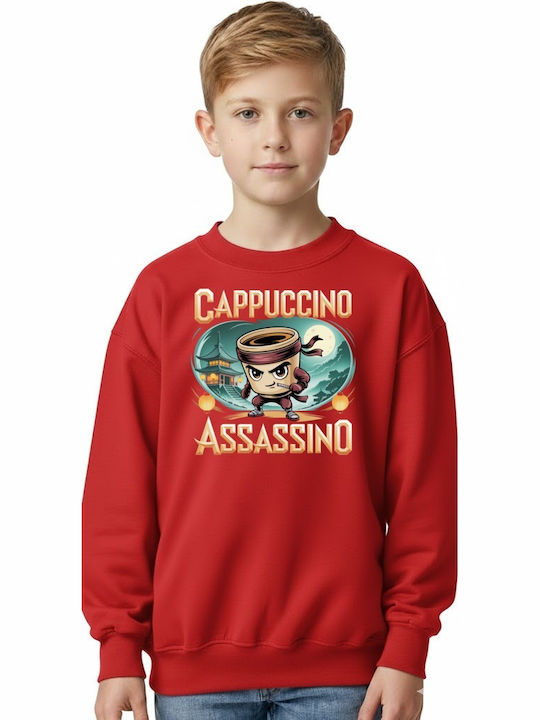 Kinder-Sweatshirt Cappuccino, Red