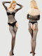 Отворено Цяло Кальсон Жартиери Enigma Garter Open Bodystocking Черно
