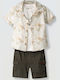 Kinder-Set mit Shorts Sommer 4Stück Khaki