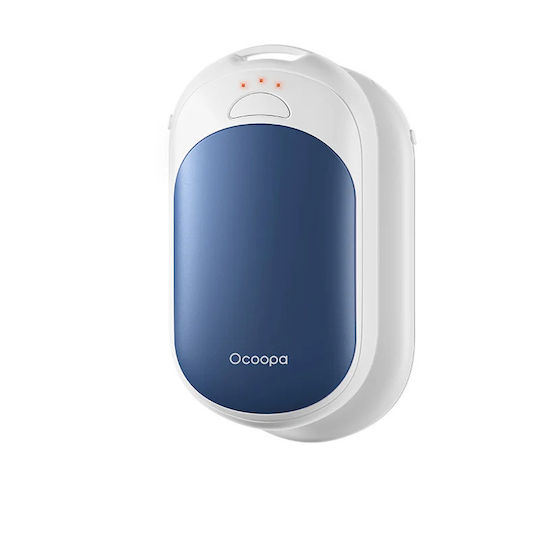 Ocoopa Portable Hand Warmers 2 in 1 Ut3 Lite Magnetic Rechargeable 10w 3 Heating Levels White Blue