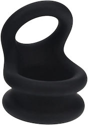 Breites Doppel-O-Silikon-Penisring S Schwarz