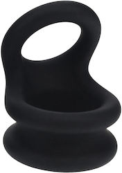 Breites Doppel-Öko-Silikon-Penisring M Schwarz