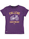 Kinder-T-Shirt Lila Basic Graphic