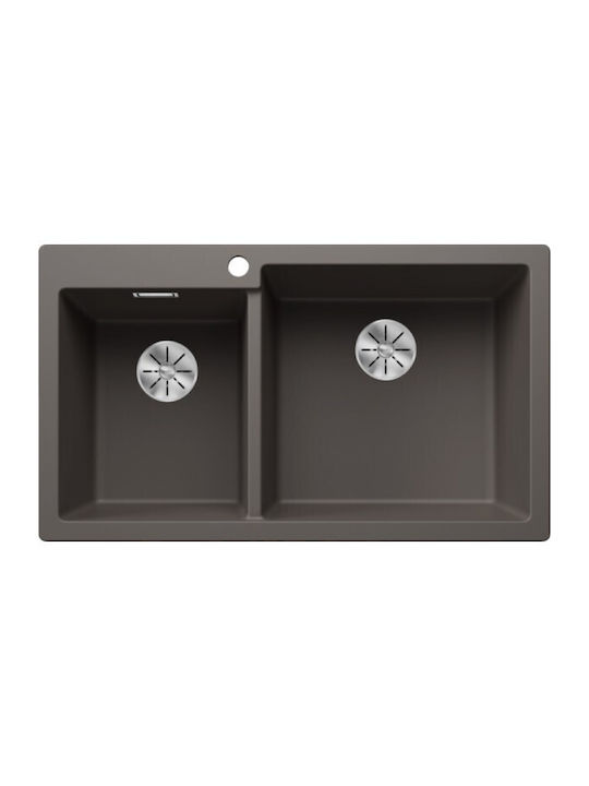 Blanco Drop-In Küchenspüle aus Flüssiger Granit M86xB50cm Graue