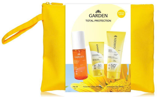 Garden Total Protection Σετ με Αντηλιακό Προσώπου & Σώματος, Αντηλιακό Προσώπου & Νεσεσέρ SPF50 4τμχ