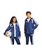 Tiro Kids Sports Jacket with Lining and Hood Navy Blue
