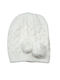 Kids Beanie Knitted White for Newborn