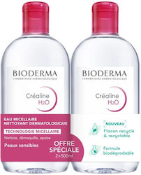 Bioderma Crealine H2O Micellar Water Makeup Remover 2x500ml Bioderma Crealine H2O Micellar Water Makeup Remover 2x500ml