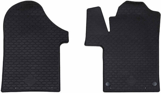 vidaXL Front Mats 2pcs for Mercedes-Benz Vito / Viano Black