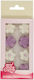 White-Purple Edible Flower Candies 25mm X24