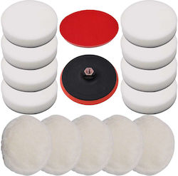 Satz Polierscheiben & Pads 14 Stück 180 mm 150 mm 18 Stück