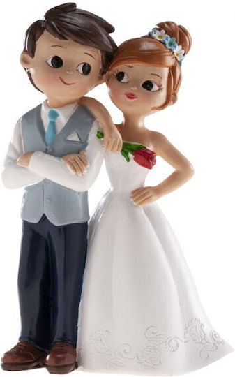 Hochzeitstorten-Topper Brautpaar Rosen 16cm