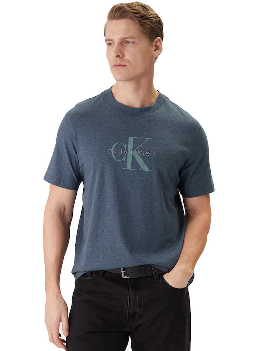 Calvin Klein T-shirt Nearly Navy Heather, Μπλε