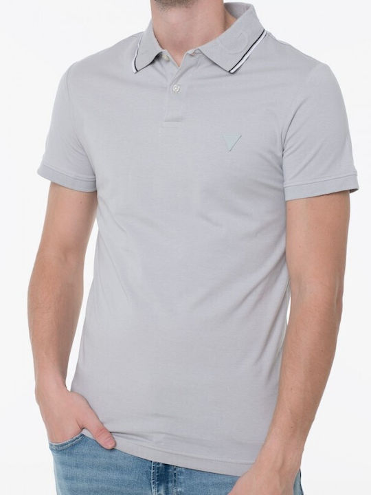 Guess Guess Polo Herrenbluse Kurzarm Offenes Grau
