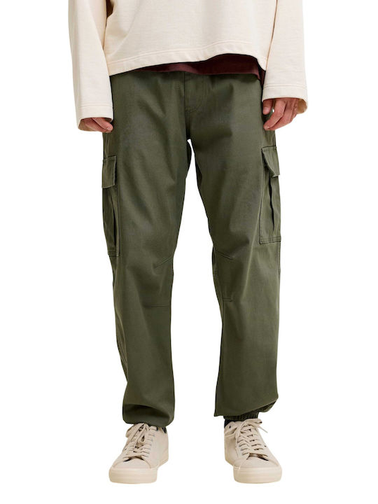 Jpstkane Dylan Ανδρικό Παντελόνι Cargo Ελαστικό Relaxed Fit Olive Night
