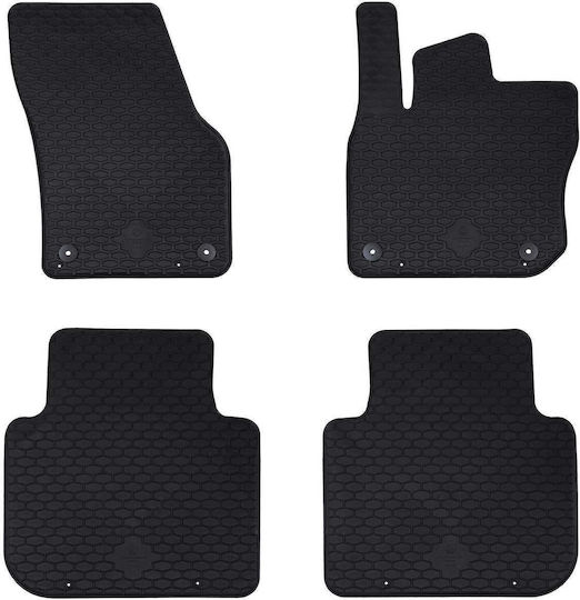 vidaXL Set of Front and Rear Mats 4pcs for Skoda Kodiaq Black