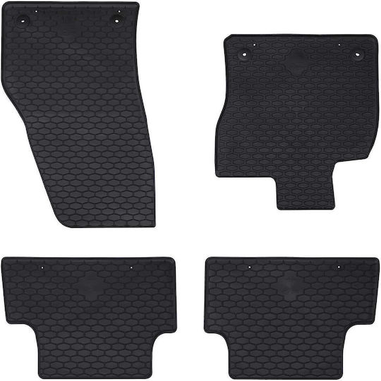 vidaXL Set of Front and Rear Mats 4pcs for Mini Cabrio Volkswagen T-Roc 2019 Black