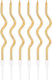 Goldene Geburtstagskerzen Curl 12,5cm – 6 Stück