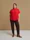 Essential Women's Short Sleeve Shirt Red