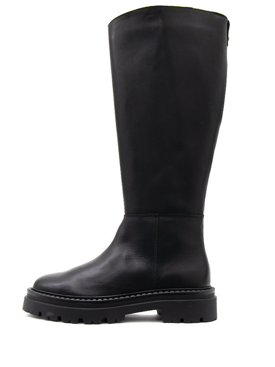 Steve Madden Kaja Leder Damenstiefel Schwarz