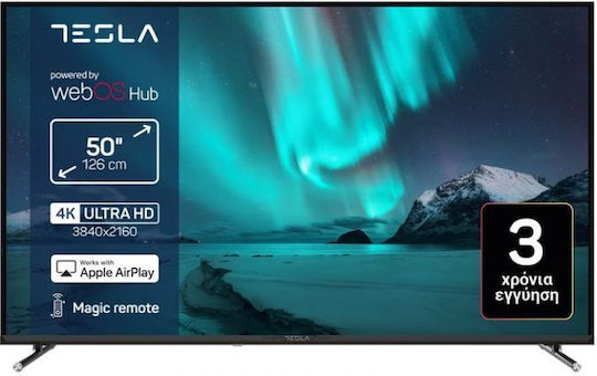 Tesla Smart Τηλεόραση 50" 4K UHD LED 50E655BUW HDR (2025)