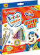 Super Size Triangular Crayons 24 Colors + Sharpener