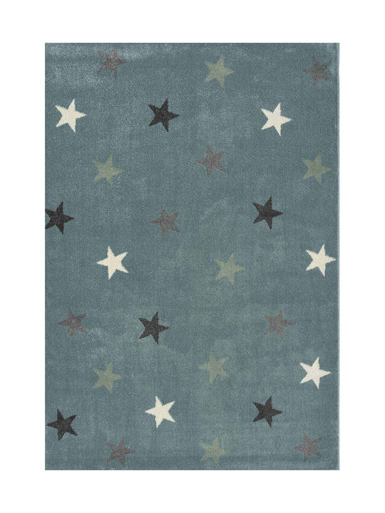 Isexan Παιδικό Χαλί Αστέρια Πράσινο 133x195cm