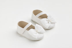 Ever Kid White Baptism Leather Soft Sole Pumps