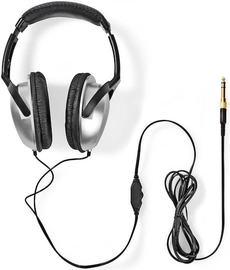 Nedis 3.5mm Wired Headphones Adjustable Headband 2,7m Silver