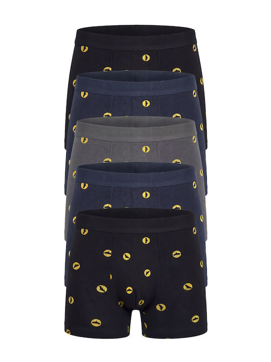 B.Jobsen Men's Boxers 5Pack Multicolour