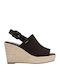 Women's Fabric Platform Shoes Brown