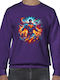 Суитшърт с обло деколте Superman Elemental Fury Pop Culture Лилав