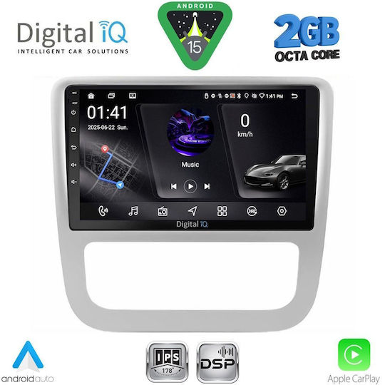 Digital IQ Car Audio System for Volkswagen Eos / Scirocco 2006 with Clima (Bluetooth/USB/WiFi/GPS/Apple-Carplay/Android-Auto) with Touch Screen 9"