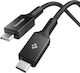 Spigen Braided USB 4 Video Cable USB-C male - USB-C 240W PD Μαύρο 1.5m ACA10423