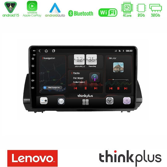Lenovo Ηχοσύστημα Αυτοκινήτου για Renault Logan Dacia Sandero / Logan / Jogger 2022 (Bluetooth/USB/AUX/WiFi/GPS/Apple-Carplay/Android-Auto) με Οθόνη Αφής 9"