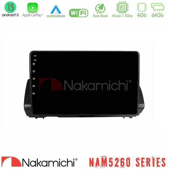 Nakamichi Ηχοσύστημα Αυτοκινήτου για Renault Logan Dacia Sandero / Logan / Jogger 2022-2023 (Bluetooth/USB/AUX/WiFi/GPS/Apple-Carplay/Android-Auto) με Οθόνη Αφής 9"