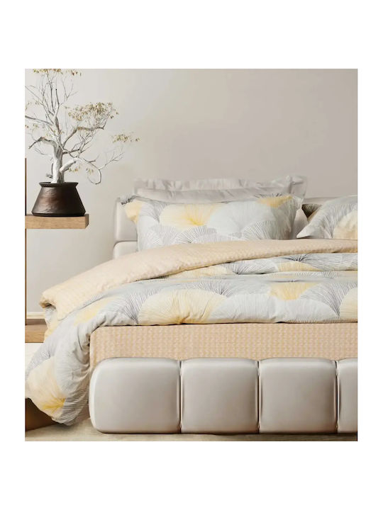 Das Home Sheet Sets King Size 260x280cm. Happy Grey, Ochre 4pcs