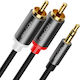 DeleyCON Audio Cable 3.5mm Male - 3.5mm Male Black 3m with Gold Plated Terminals MK3735