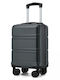 Miss Lulu Cabin Hard Travel Suitcase Gray with 4 Wheels Height 45cm