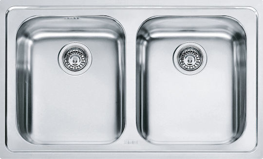 Franke Ένθετος Νεροχύτης Inox Σατινέ Μ86xΠ50cm Ασημί