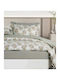 Das Home Set Baumwoll-Bettbezug 160x240cm Einzel mit Kissenbezug Happy Mint