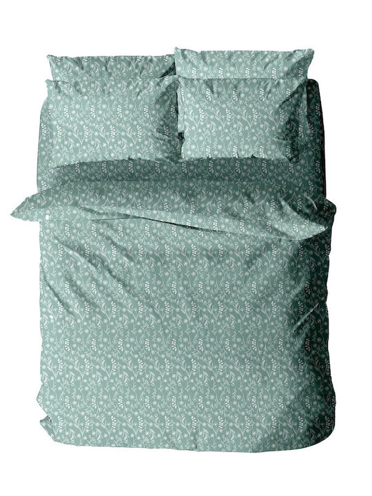 Sunshine Mint Pillowcase with Envelope Cover Aq...