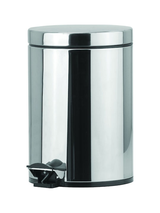 Bronze Art Inox Καλαθάκι Μπάνιου 12lt Ασημί