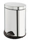 Gedy Inox Καλαθάκι Μπάνιου Soft Close 5lt Ασημί