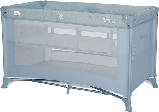 Lorelli Torino Laufstall 2 Ebenen Mit Matratze Blau 68x127cm