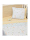 Sophie La Girafe Baby Sheets Set Crib Cotton Fitted Light Blue 110x170cm 3pcs