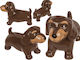 Ceramic Money Box Dog With Stopper 18 X 13 Cm Brown Box