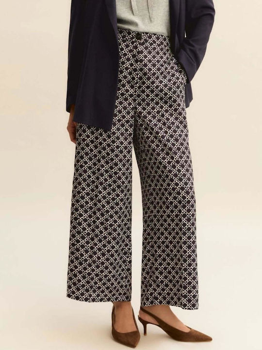 Marella Women's Fabric Trousers Navy Blue